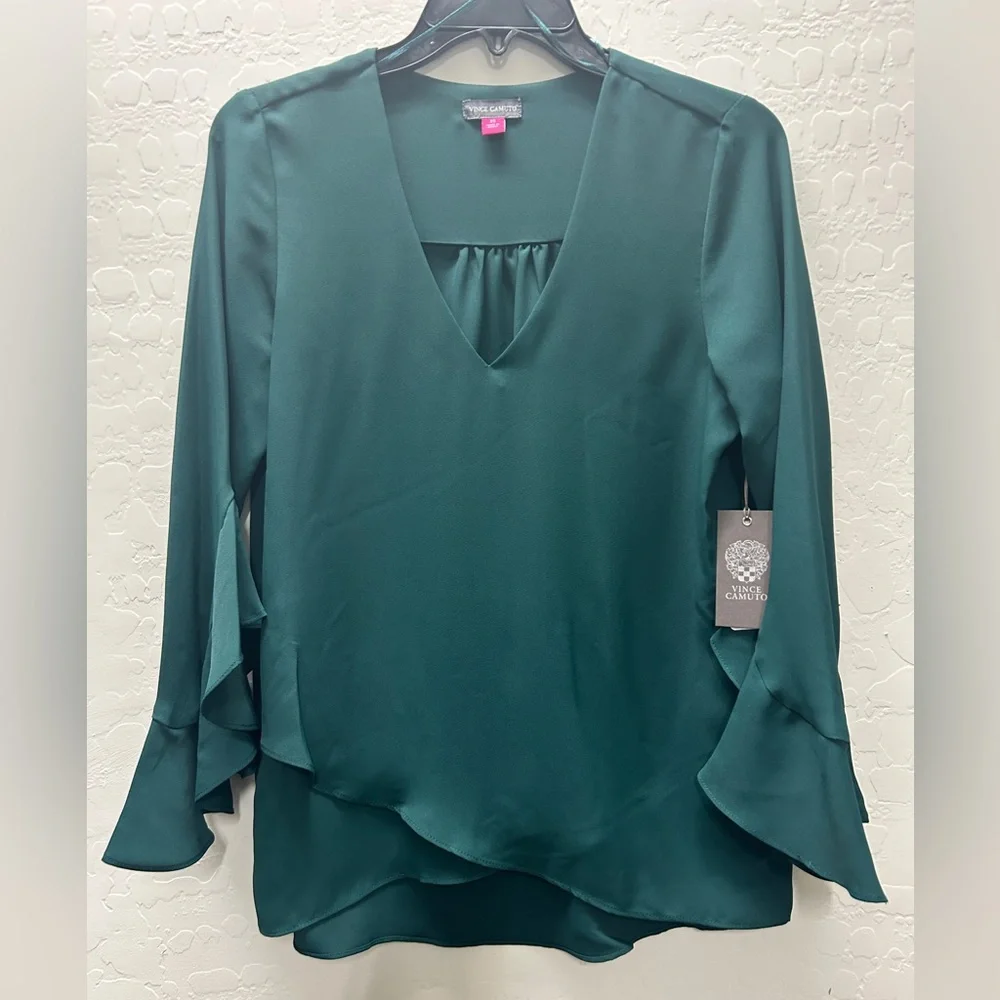 Vince Camuto Flutter Sleeve Blouse - Picture 2 of 5